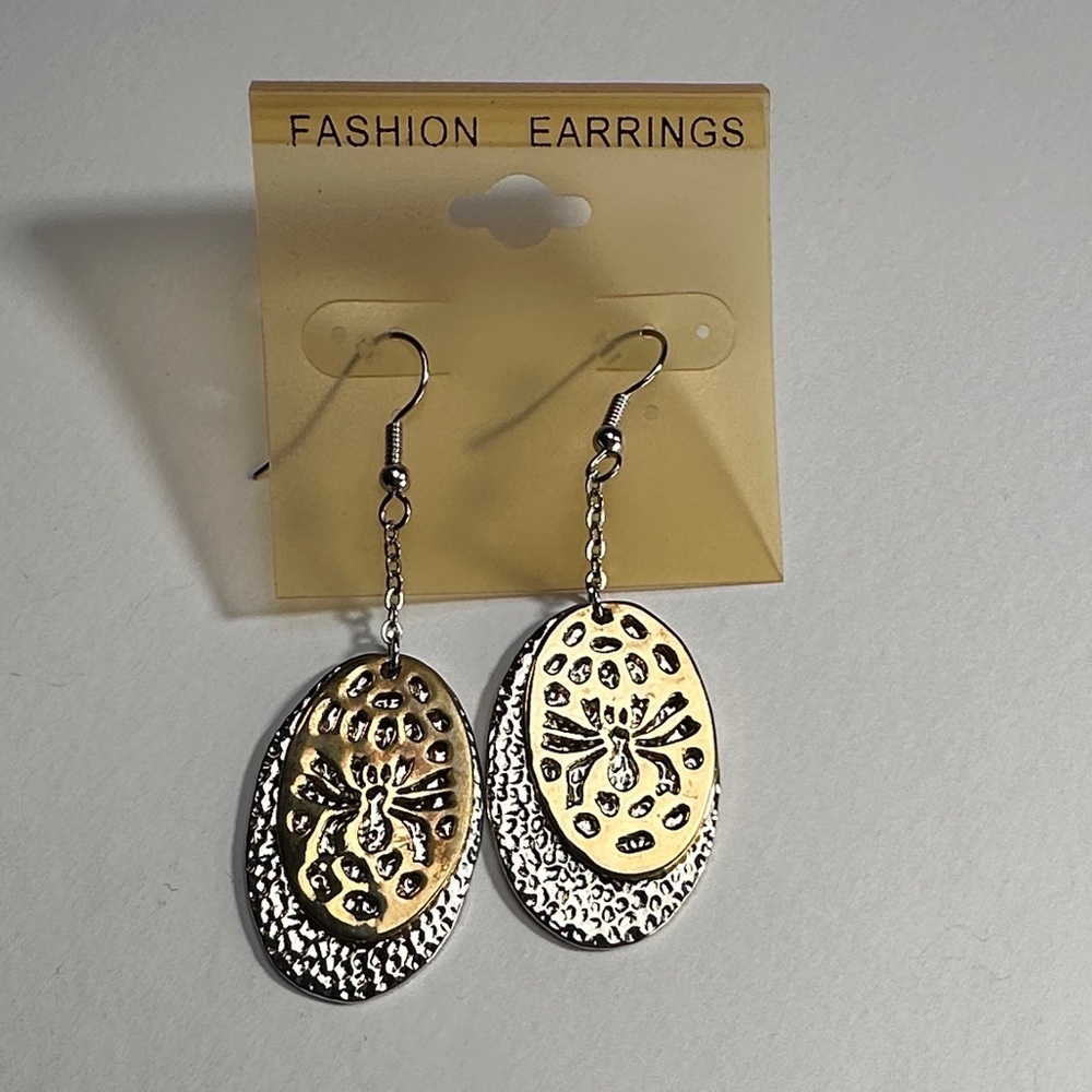 Gold and Silver Fashion Earrings